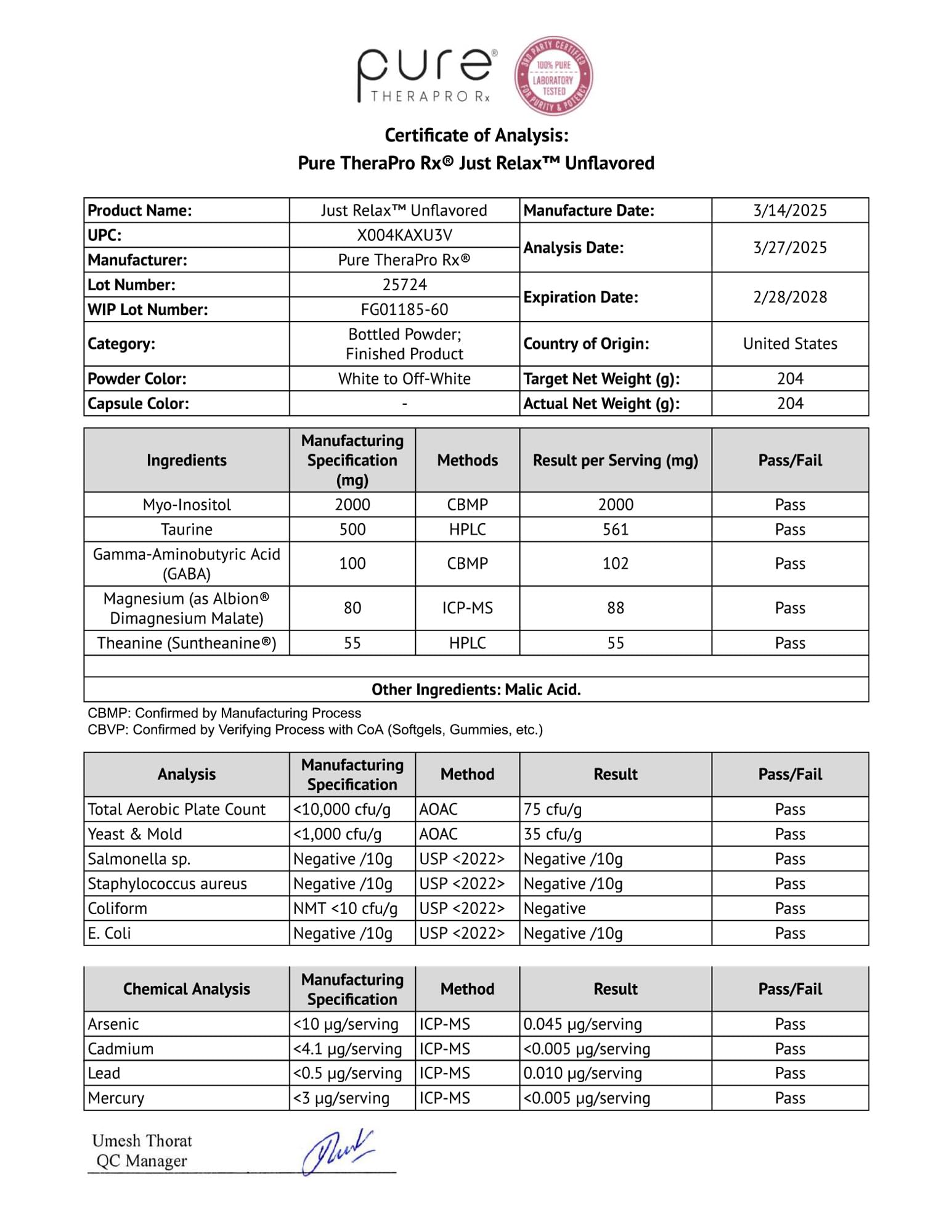 Pure Therapro Rx Magnesium Supplement packaging close-up