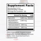 Pure Therapro Rx Methyl B12 Liquid Supplement bottle side view