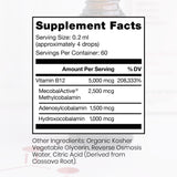 Pure Therapro Rx Methyl B12 Liquid Supplement bottle side view