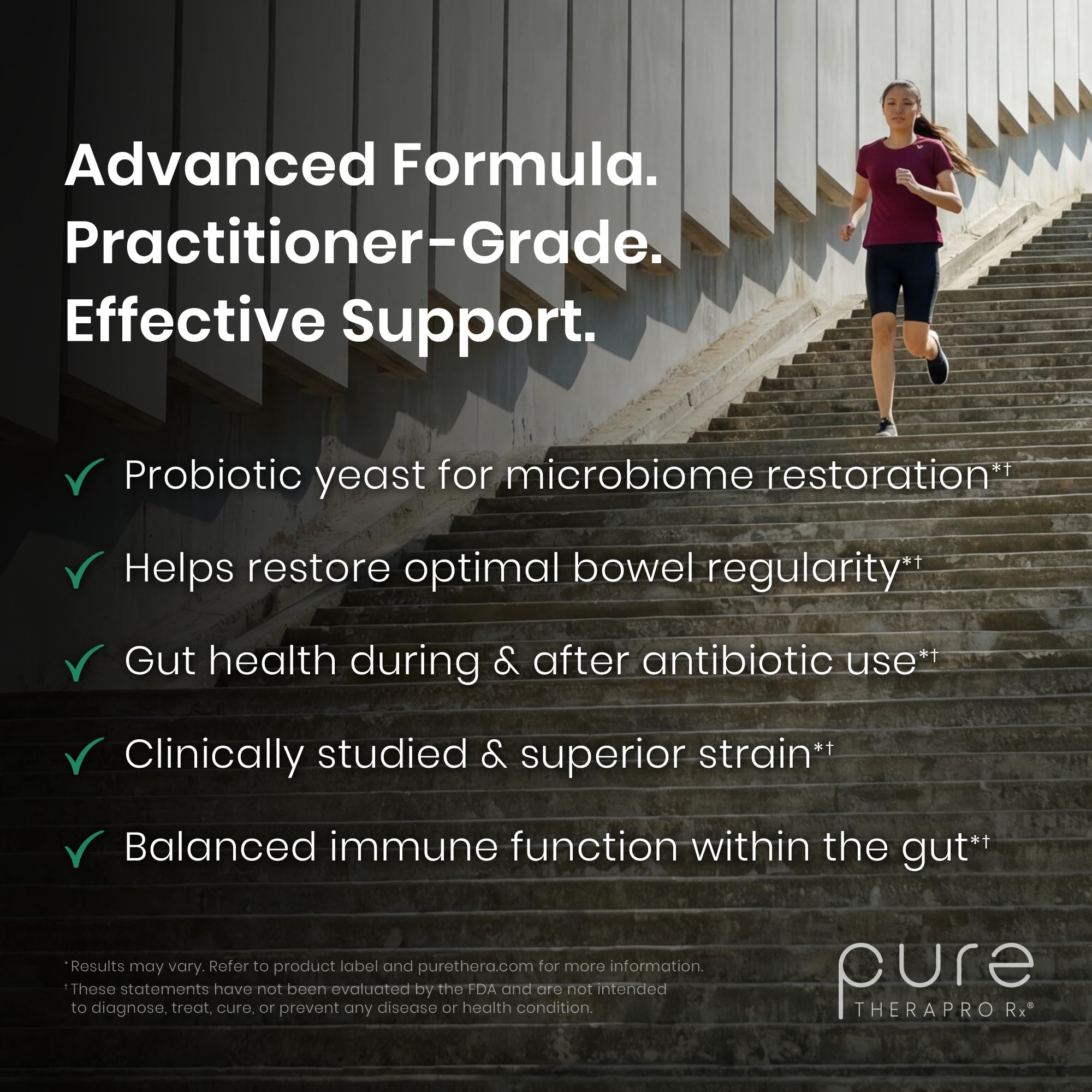 Pure Therapro Rx Saccharomyces Boulardii Probiotic Capsules with dosage instructions