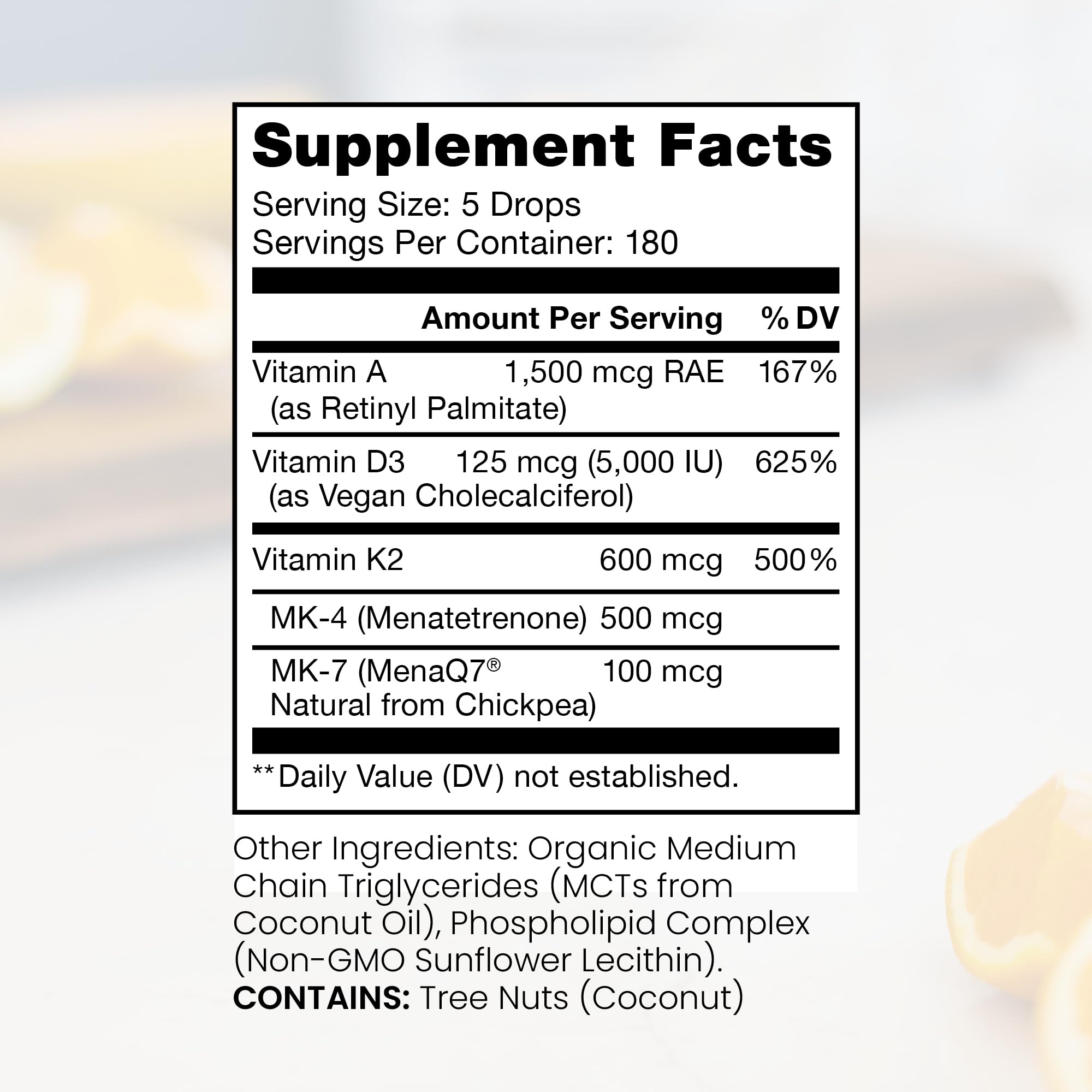 Pure Therapro Rx Vegan A-D-K Full-Spectrum Drops 28g bottle with label