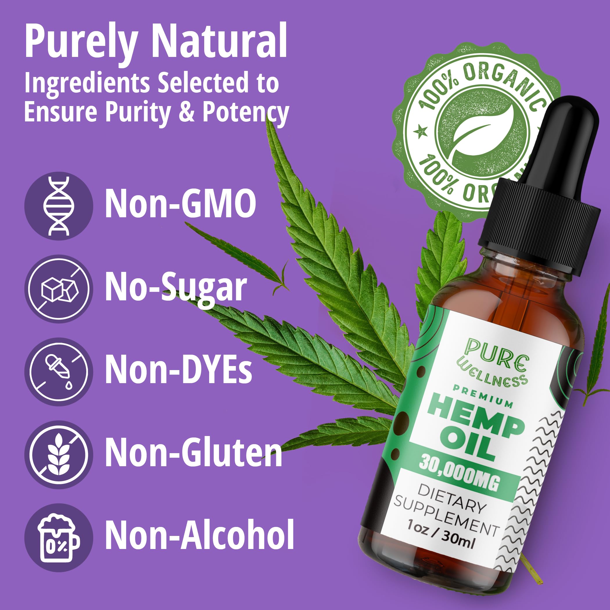 Pure Wellness Omega 3-6-9 Supplement 30,000mg serving suggestion