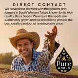 Pure World Black Seed Oil 100g back view showing ingredients