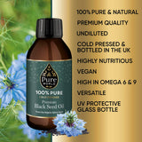 Pure World Black Seed Oil 100g with measuring spoon