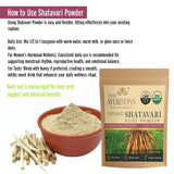PureAyurbliss Shatavari Powder 454g in a bowl