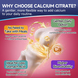 PureBalm Calcium Citrate Gummies back view showing ingredients