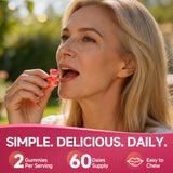 PureBalm Calcium Citrate Gummies with a glass of water