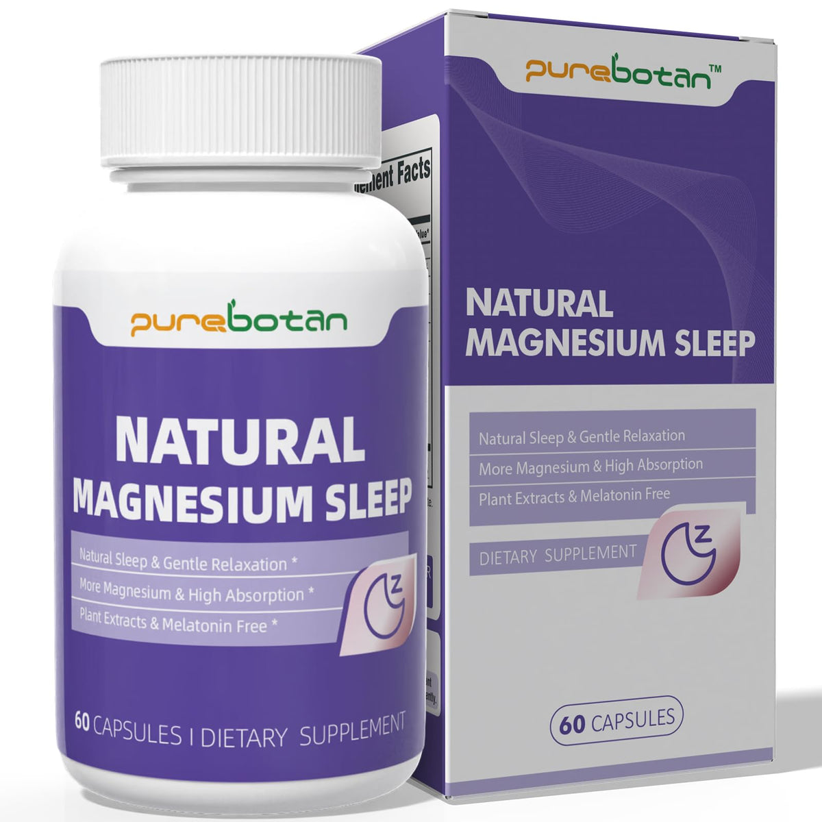 PureBotan Magnesium Sleep Aid 36g front view with EasyMind formula