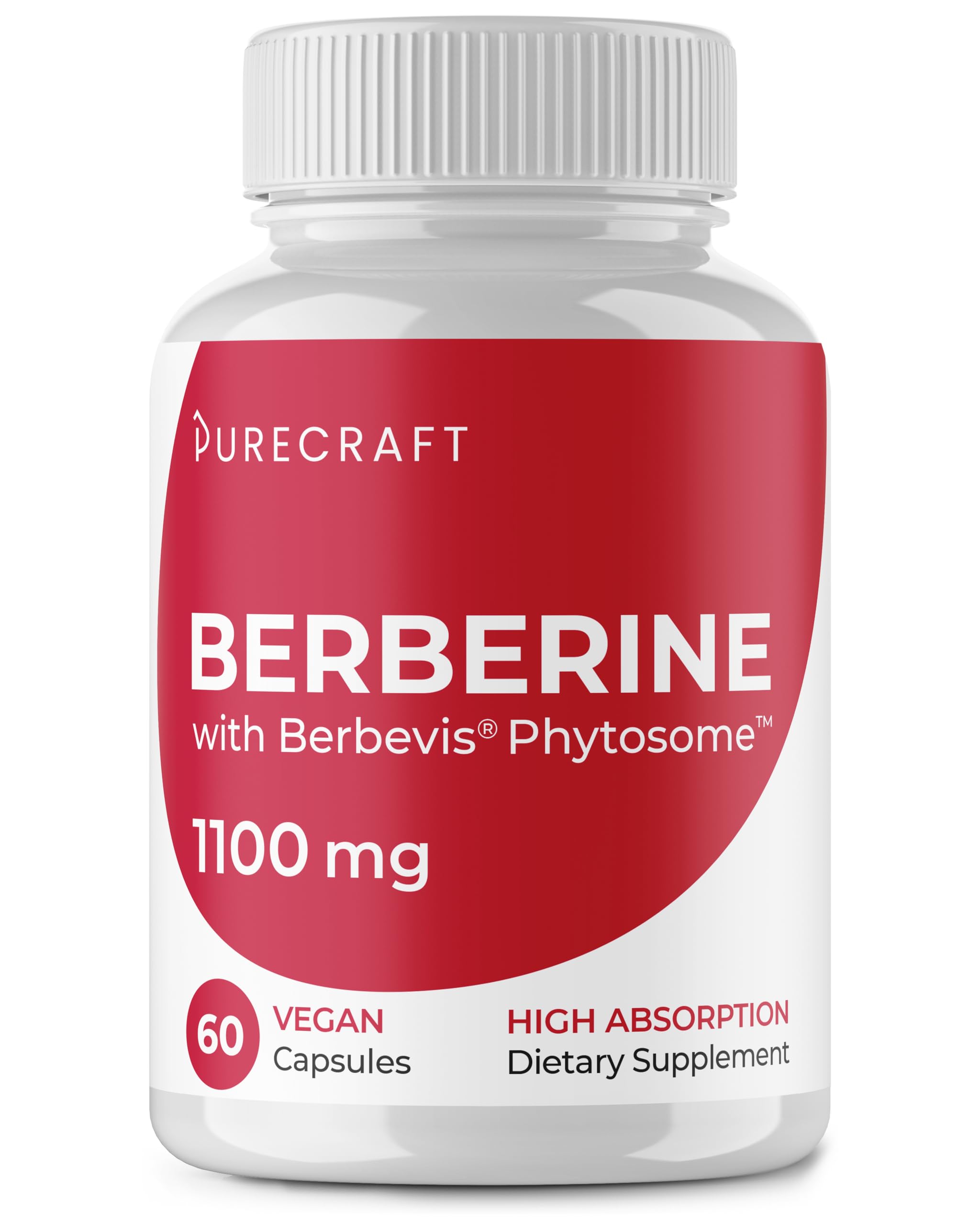 PURECRAFT Berberine Supplement 1100mg front view