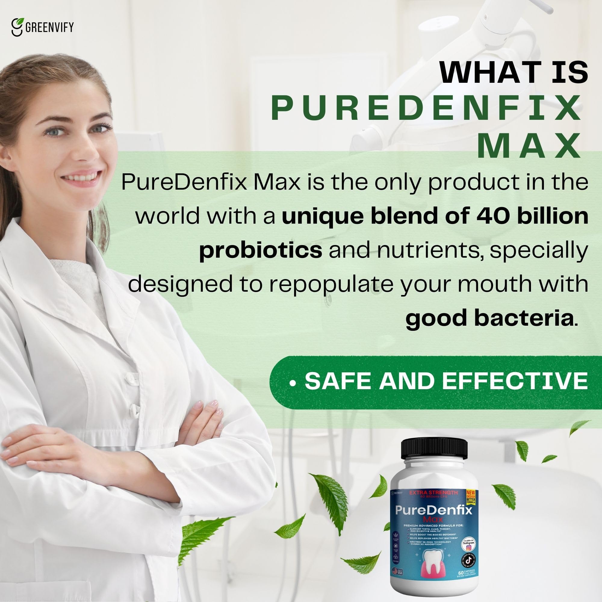 PureDenfix Max Advanced Probiotic 40 Billion CFU ingredients list