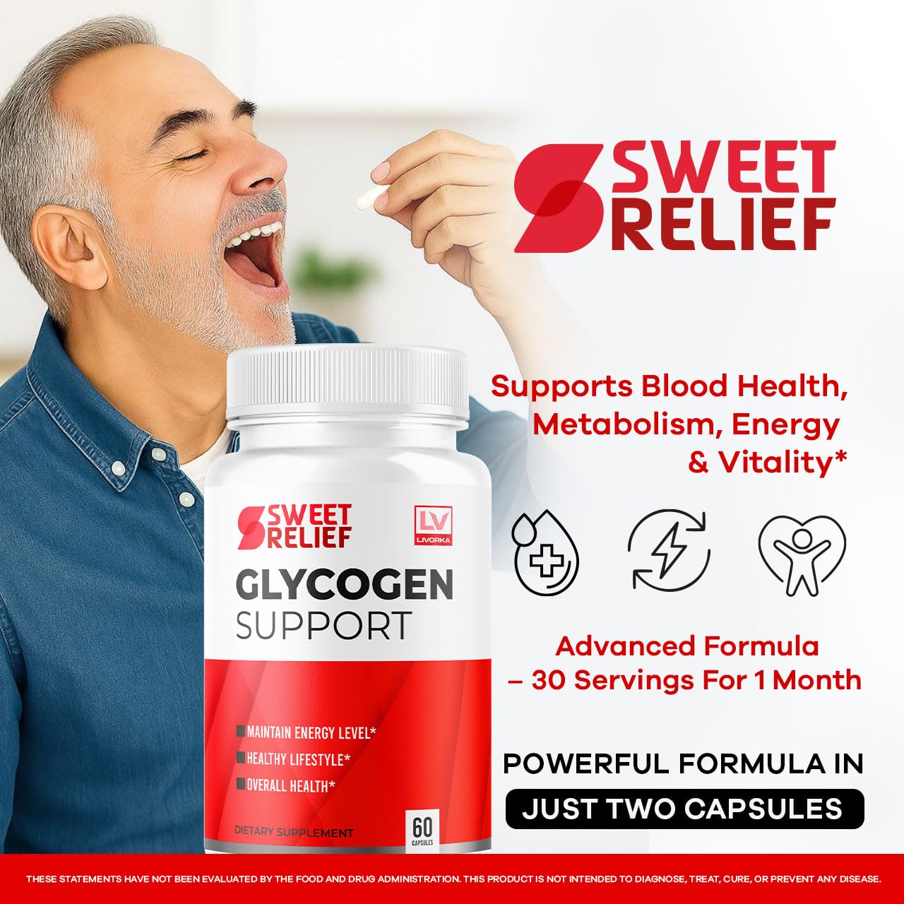 PureFight4U Sweet Relief Support Capsules label close-up