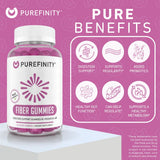 PUREFINITY Inulin FOS Prebiotic Fiber Gummies mixed berry flavour