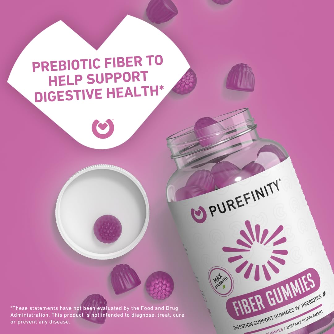 PUREFINITY Inulin FOS Prebiotic Fiber Gummies serving suggestion