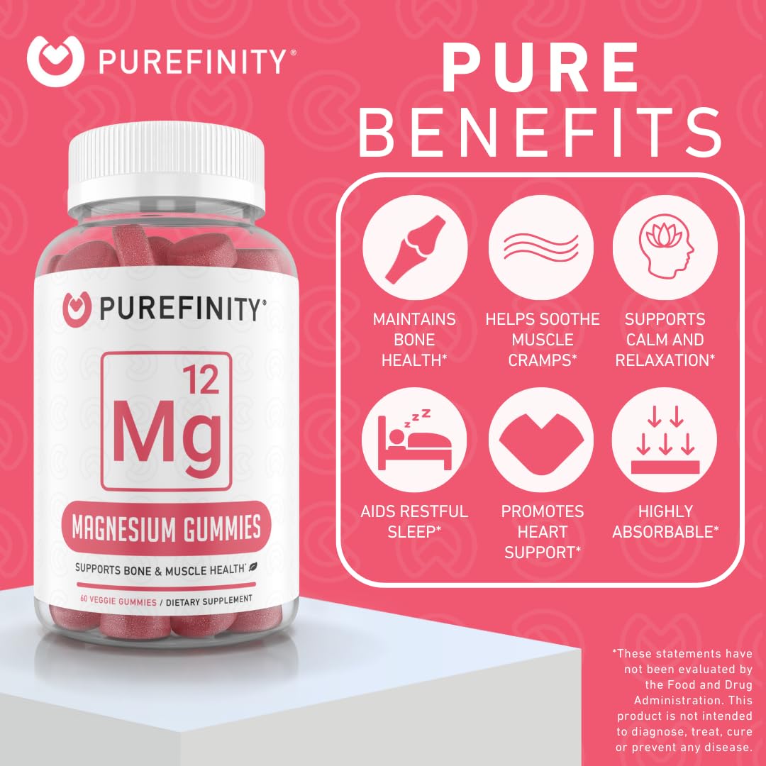 PUREFINITY Magnesium Gummies 60 Count packaging