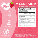 PUREFINITY Magnesium Gummies raspberry flavour close-up