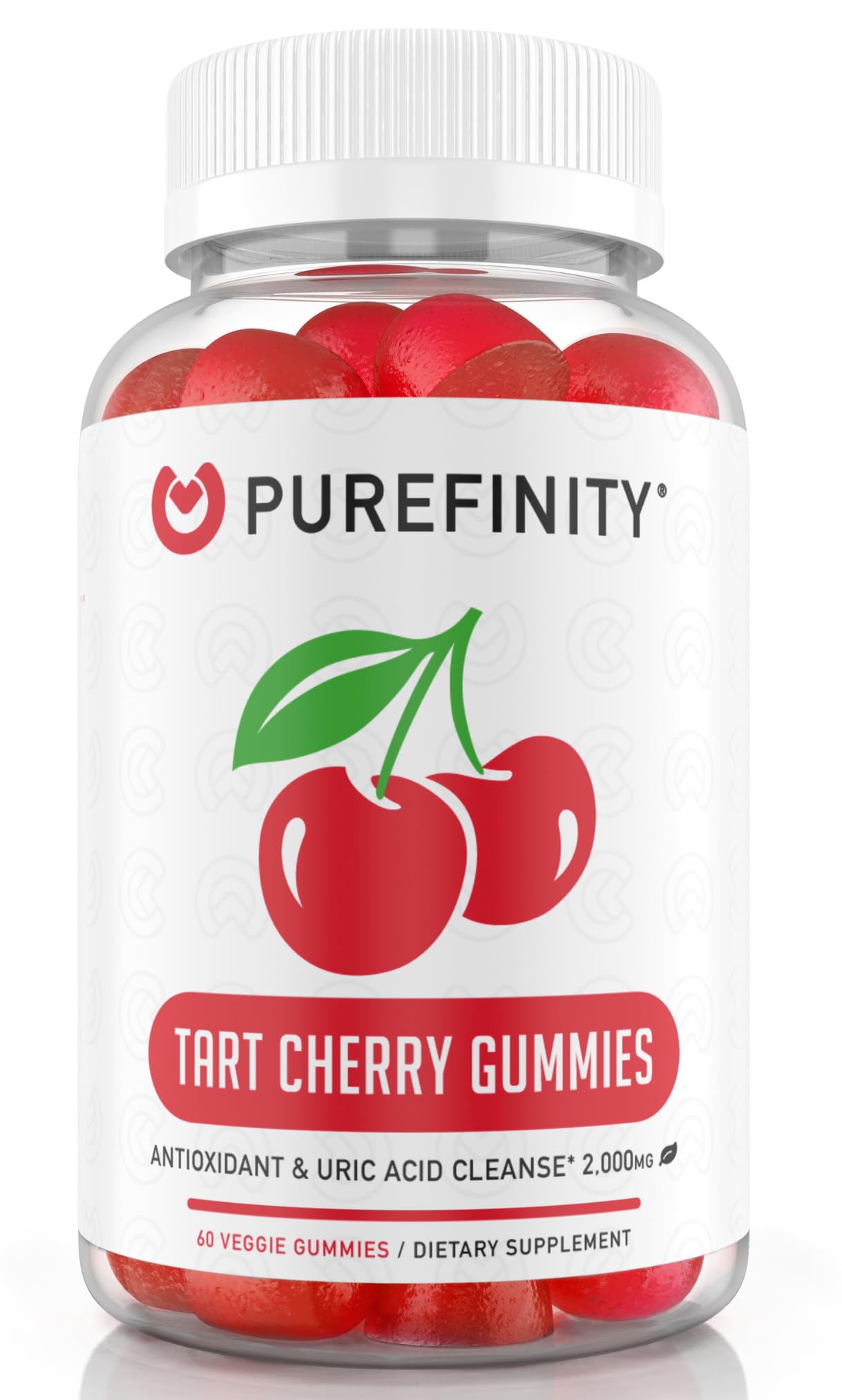 PUREFINITY Tart Cherry Gummies 200mg front view