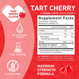 PUREFINITY Tart Cherry Gummies on a wooden table