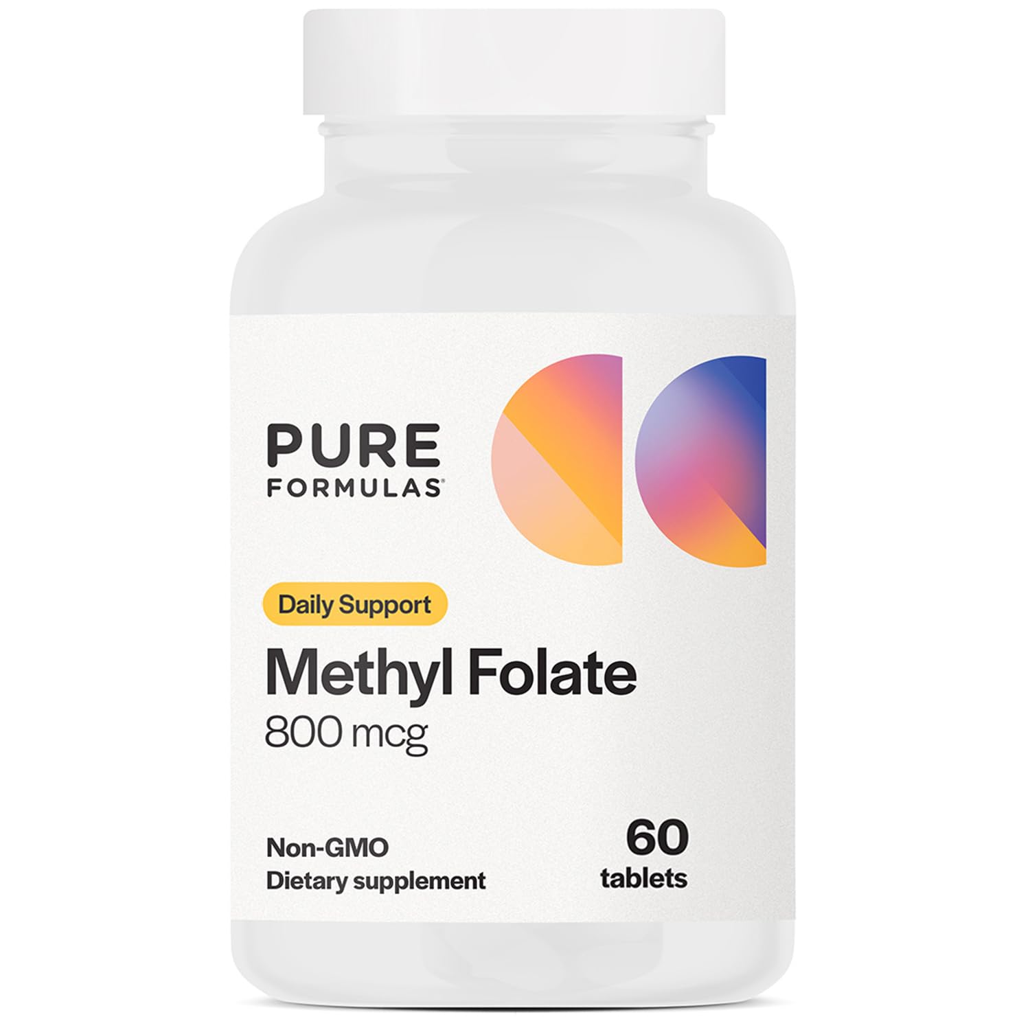 PureFormulas B9 (Folic Acid) 5-MTHF Supplement front view
