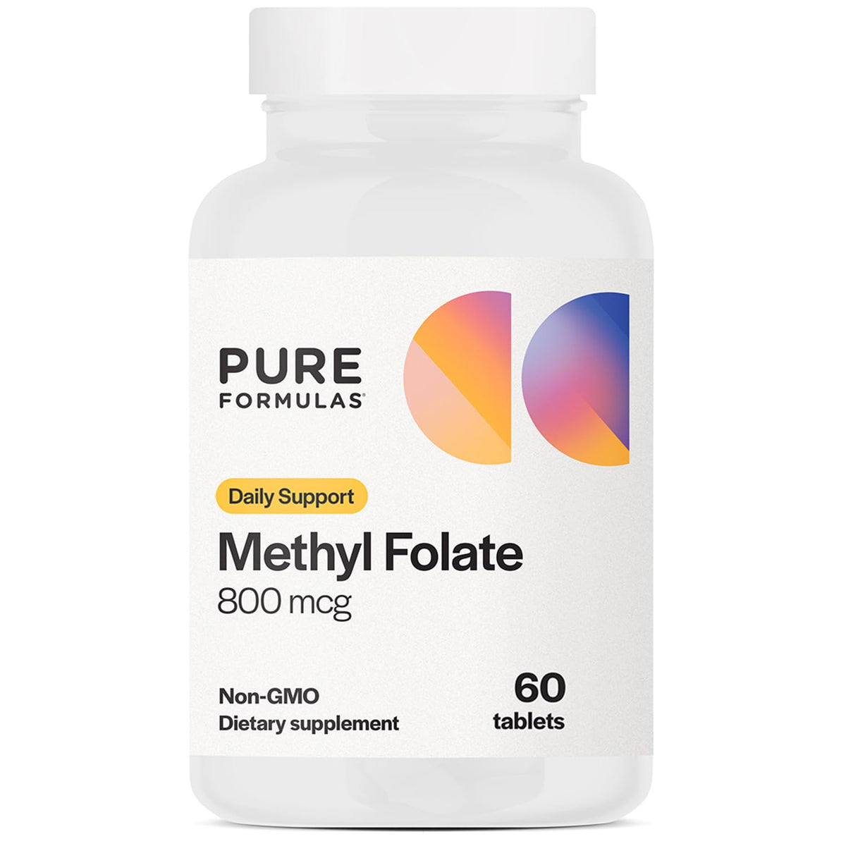 PureFormulas B9 (Folic Acid) 5-MTHF Supplement front view