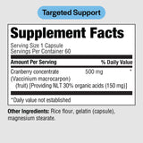 PureFormulas Cranberry 500 mg Capsules side view