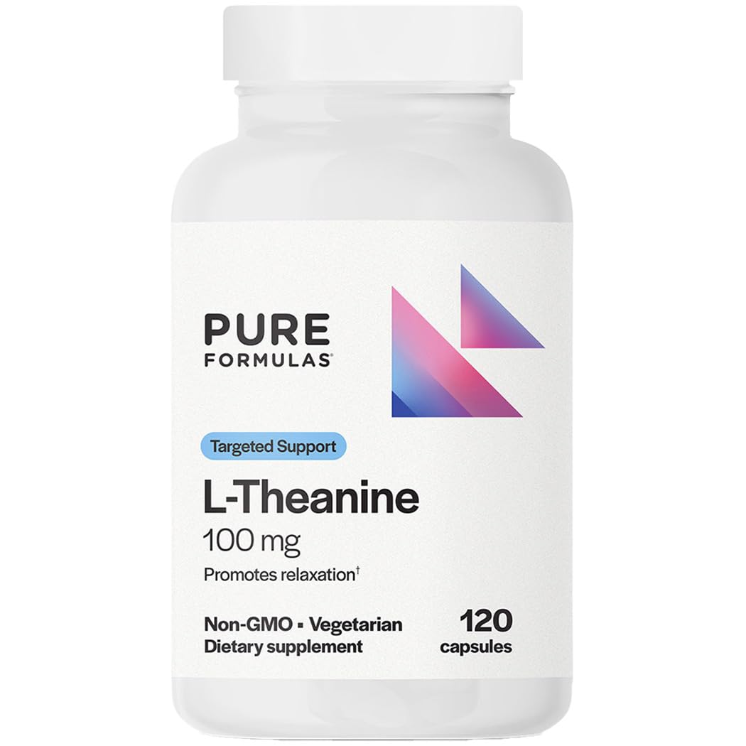PureFormulas L-Theanine 100 mg capsules front view