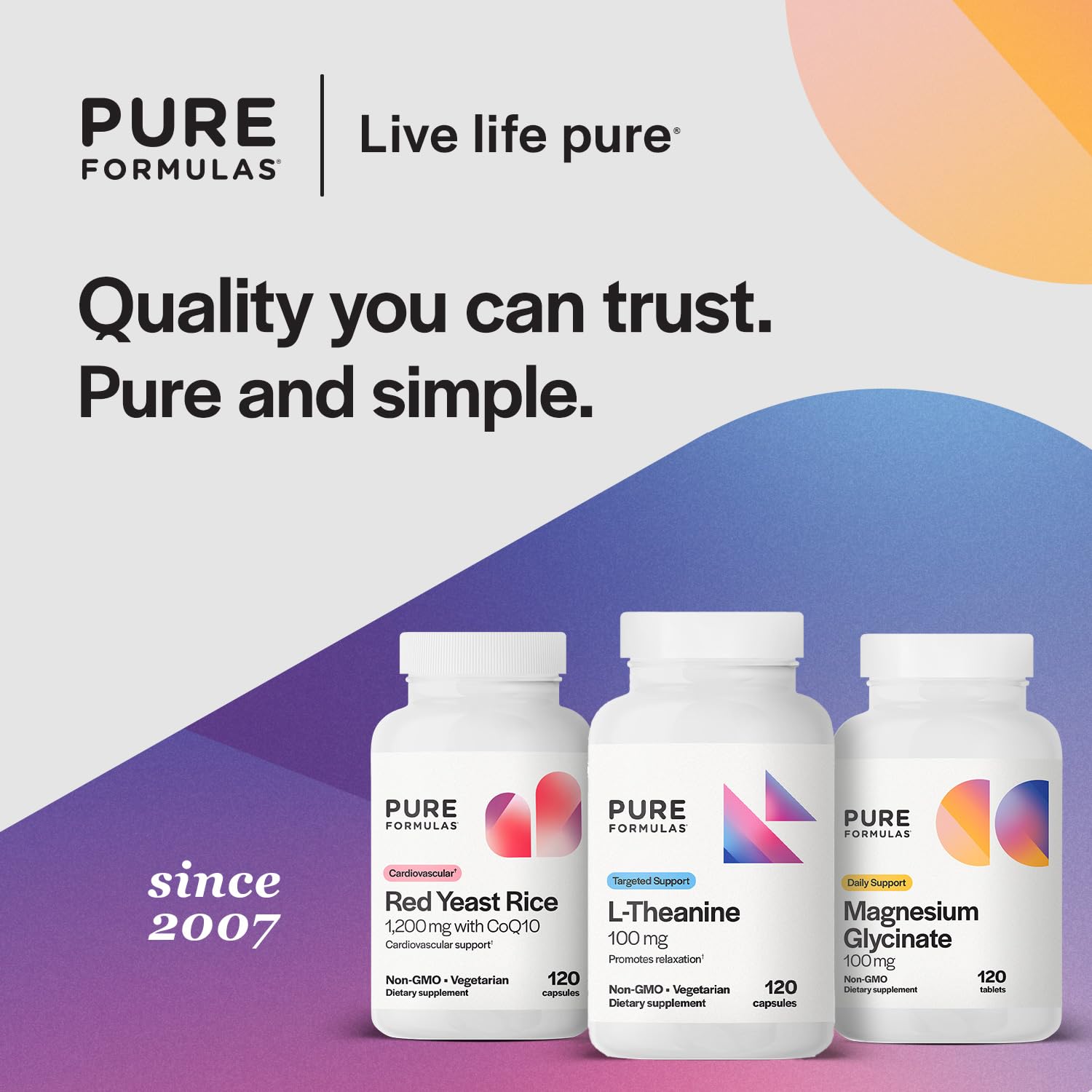 PureFormulas L-Theanine 100 mg capsules opened bottle
