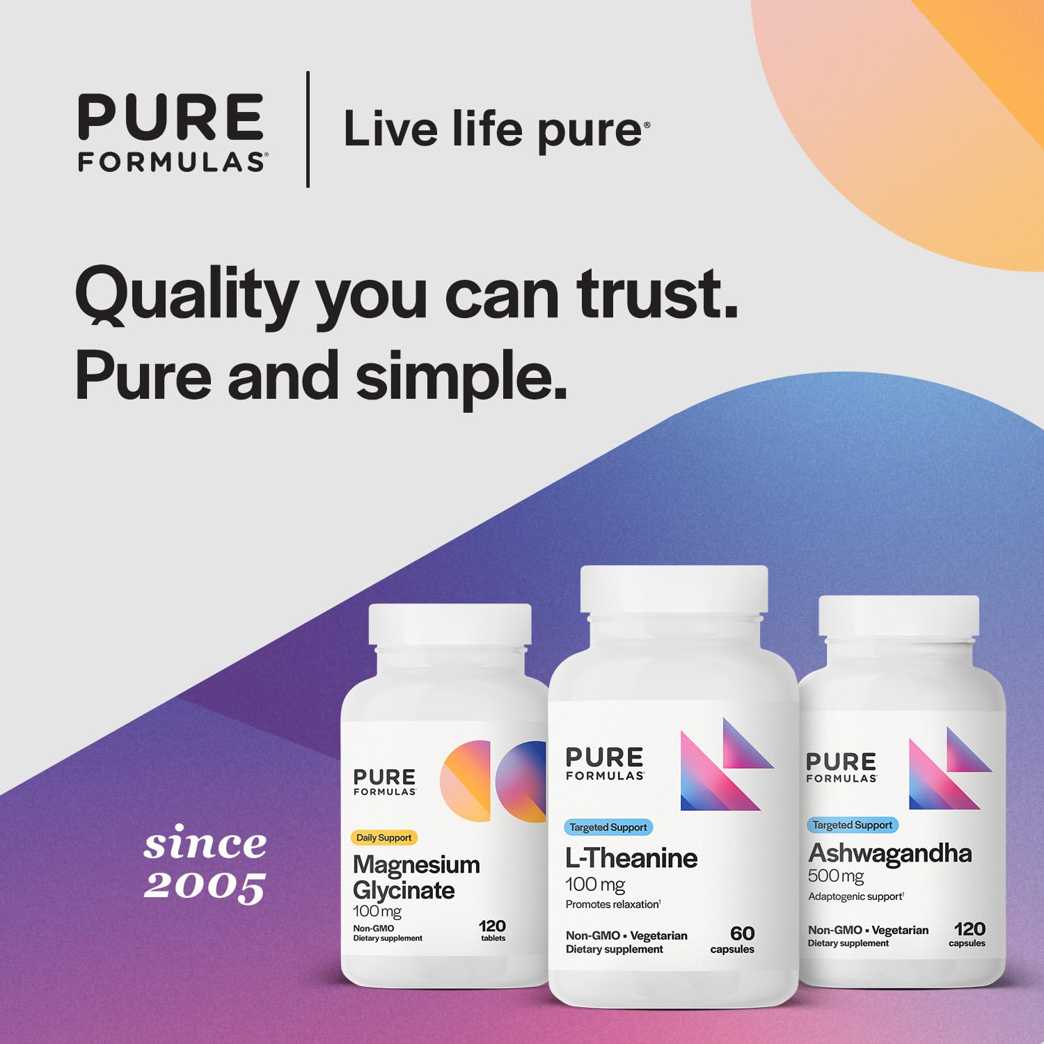 PureFormulas L-Theanine 100 mg capsules packaging