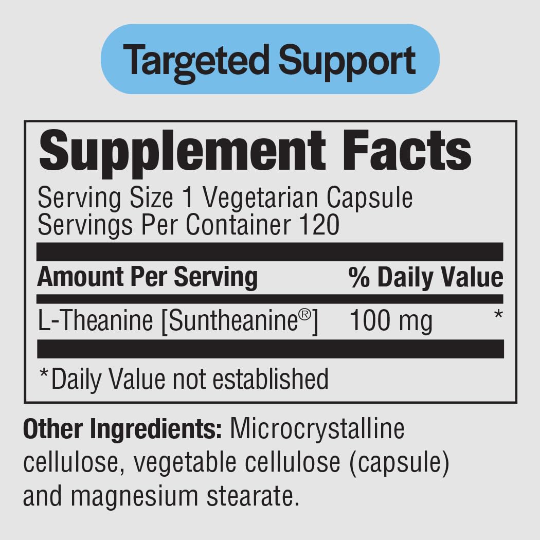 PureFormulas L-Theanine 100 mg capsules side view