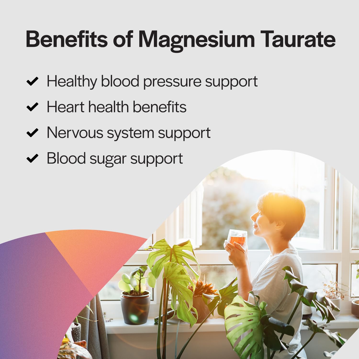 PureFormulas Magnesium + Taurine 120 Tablets back label