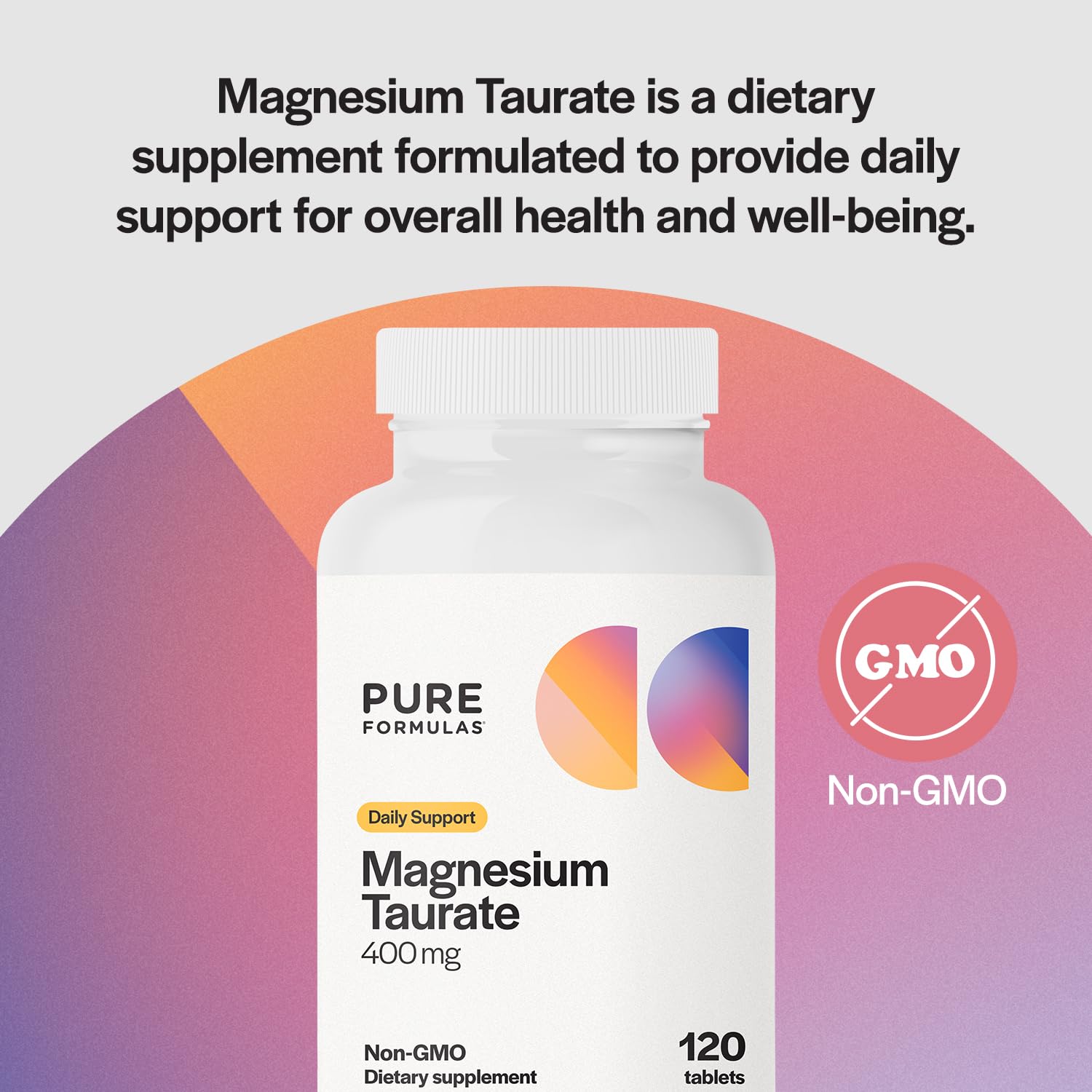 PureFormulas Magnesium + Taurine 120 Tablets bottle cap