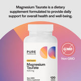 PureFormulas Magnesium + Taurine 120 Tablets bottle cap