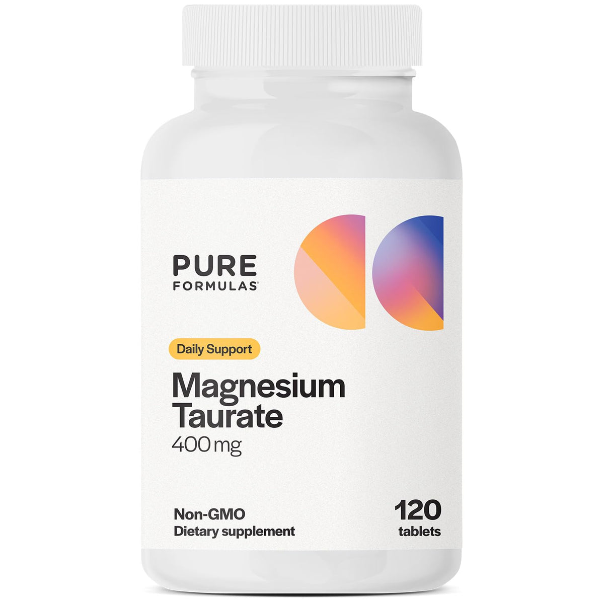 PureFormulas Magnesium + Taurine 120 Tablets front view