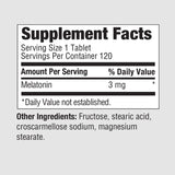 PureFormulas Melatonin 3 mg 120 Tablets side view