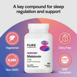 PureFormulas Melatonin 3mg Tablets back label