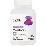 PureFormulas Melatonin 3mg Tablets front view