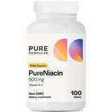 PureFormulas Niacin 500mg supplement front view