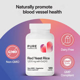 PureFormulas Red Yeast Rice CoQ10 capsules close-up