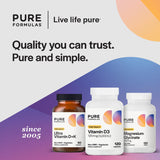 PureFormulas Vitamin D3 5000 IU capsule size comparison