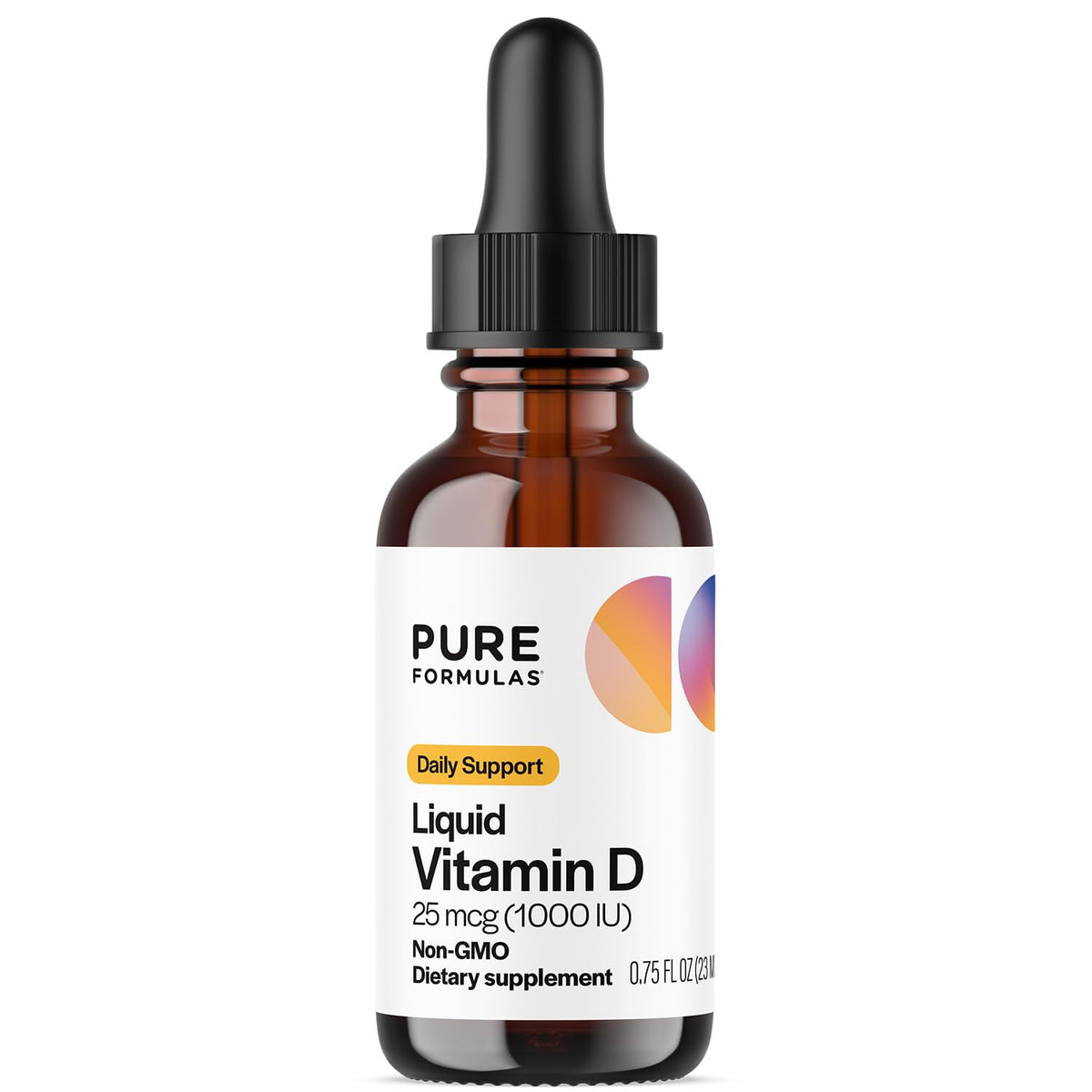 PureFormulas Vitamin D3 Liquid Drops 25 mcg front view