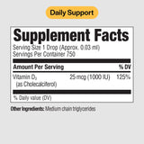 PureFormulas Vitamin D3 Liquid Drops bottle with dropper