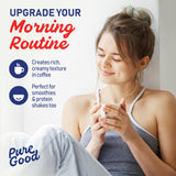 PureGood Organic MCT Oil Powder being added to coffee