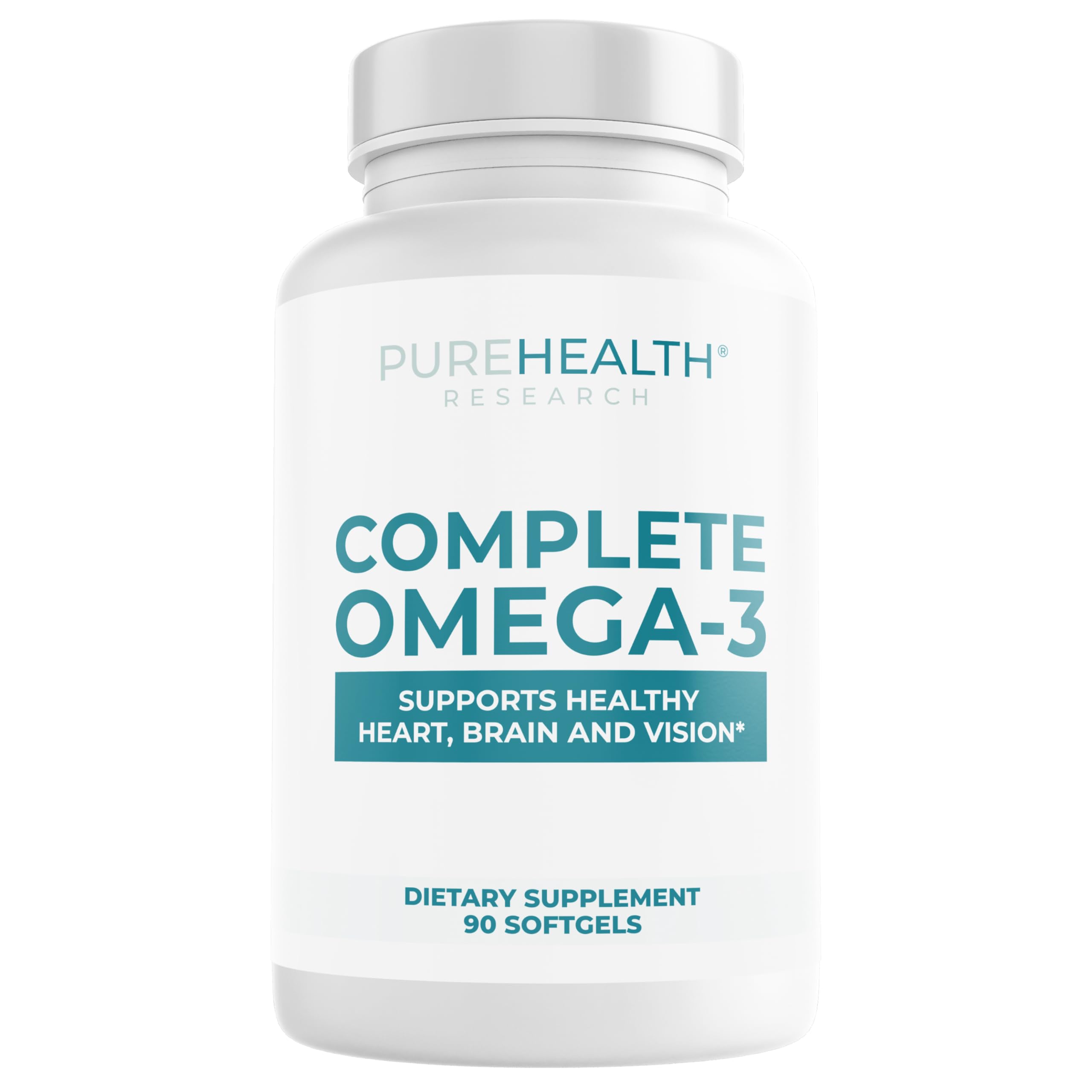 PUREHEALTH RESEARCH Omega-3 Fish Oil Softgels front view