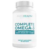 PUREHEALTH RESEARCH Omega-3 Fish Oil Softgels front view