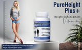 PureHeight Plus+ supplement bottle side view with label