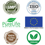 PureLife Nutrition Flavonoids Supplement 450mg capsules on a wooden surface