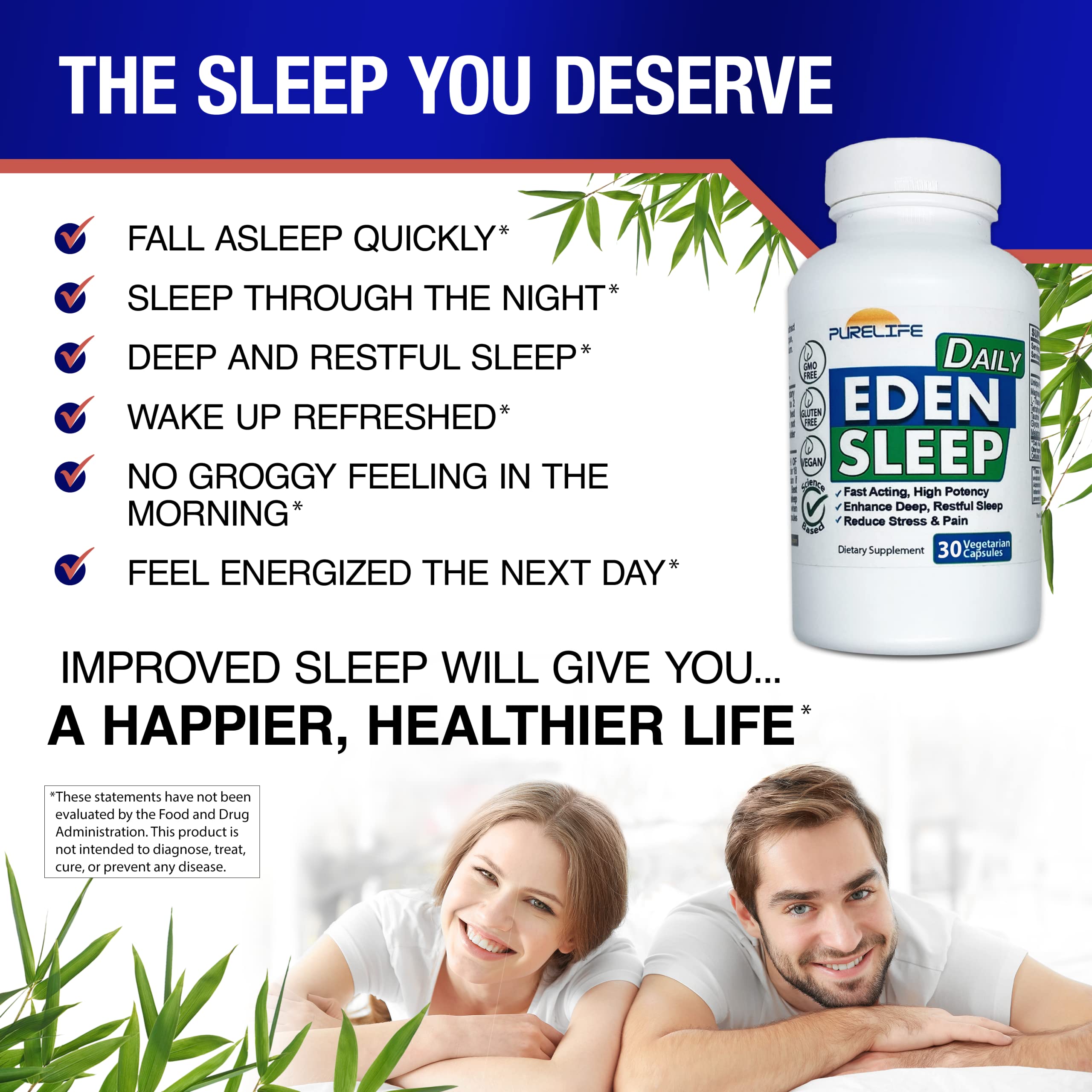 PureLife Supplements Eden Sleep Capsules in a lifestyle setting