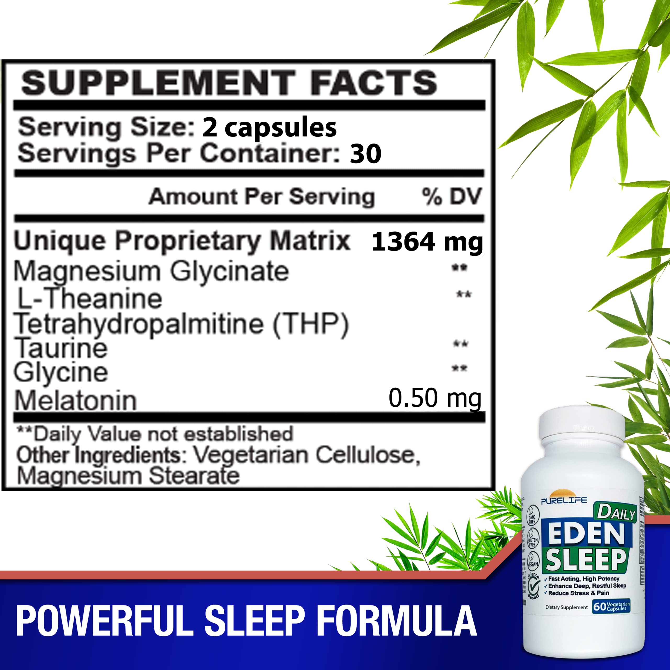 PureLife Supplements Eden Sleep Capsules with lid open