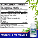 PureLife Supplements Eden Sleep Capsules with two capsules on a table