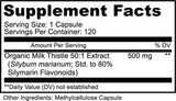 PURELY beneficial Milk Thistle Supplement 500mg with fresh milk thistle plant