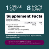 Purely Holistic Astragalus Root Capsules bottle on a wooden table